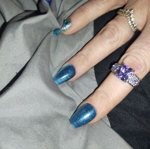 Amethyst Rhinestone Ring Size 7